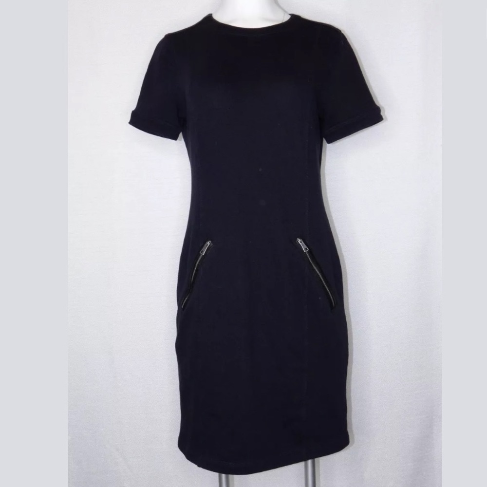 Burberry Brit Sheath Dress Womens size 8 Navy Blue